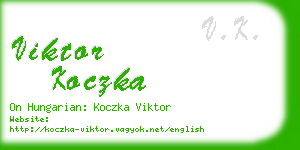 viktor koczka business card